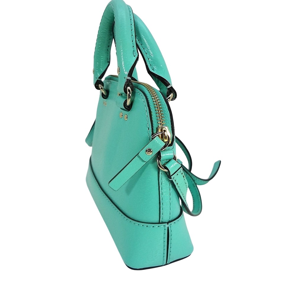 Kate Spade Wellesley Mini Rachelle Dome Satchel/Crossbody Mint Green Leather - Picture 3 of 6